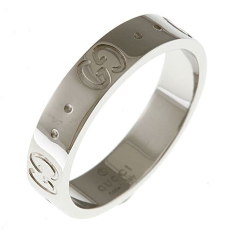 white gold gucci ring icon|Gucci icon 18k ring.